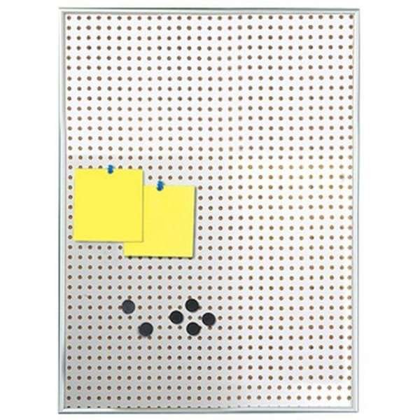 Kombi infotavle 9mm aluminium profil med stål/kork-bagplade, sølv - 4xA4 #1