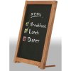Wooden bordtavle med fødder mørkt træ - A5 - 12,7x17,8 cm #1