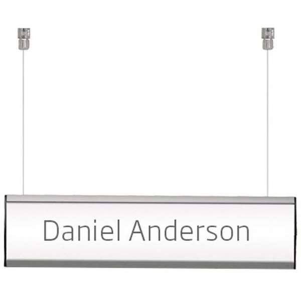 Dobbeltsidet nedhængsskilt, 1 lag - 50x7.4 cm #1