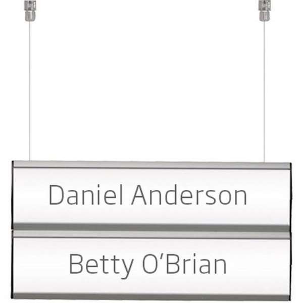 Dobbeltsidet nedhængsskilt, 2 lag - 50x14.8 cm #1
