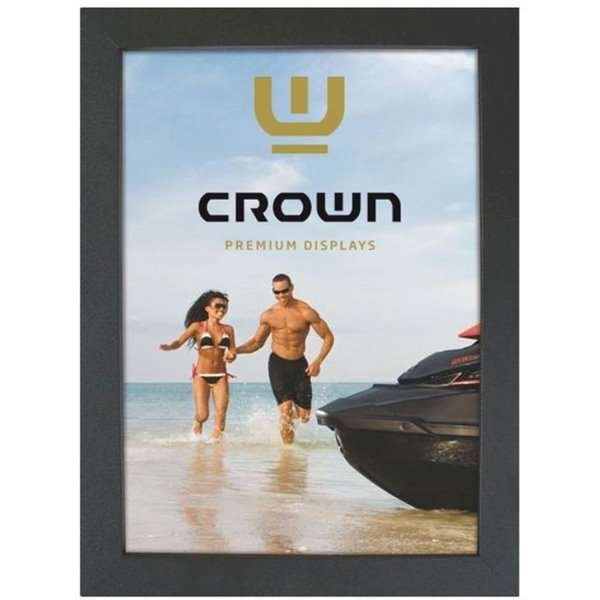 CROWN Klikramme med 33mm aluminium fladprofil, sort - A0 #4