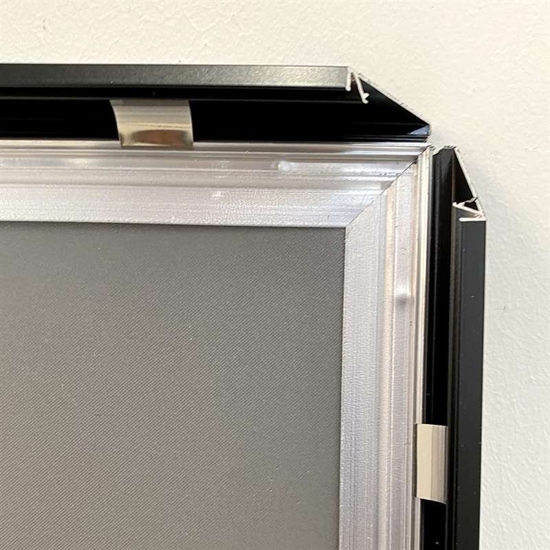 Klikramme med 20mm aluminium fladprofil, sort - 70 x 100 cm #5