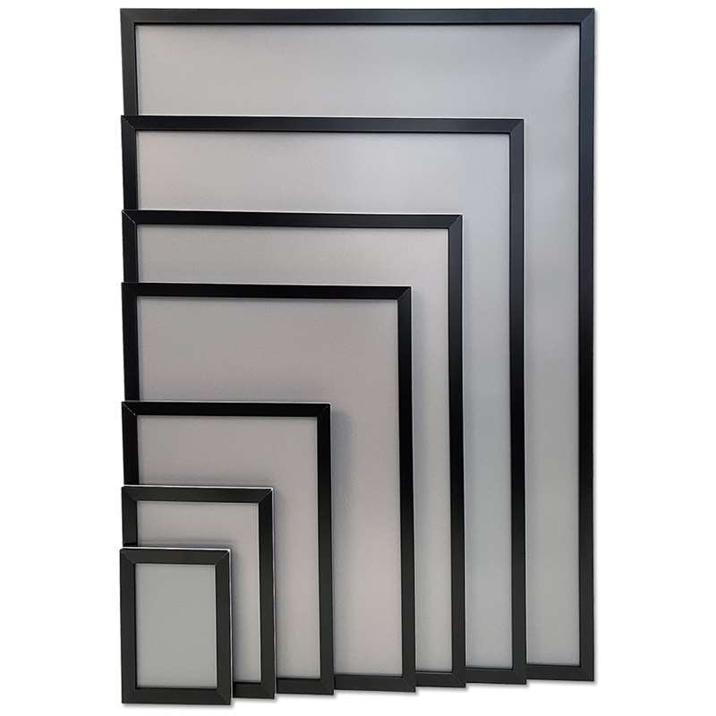 Klikramme med 20mm aluminium fladprofil, sort - A5 #7