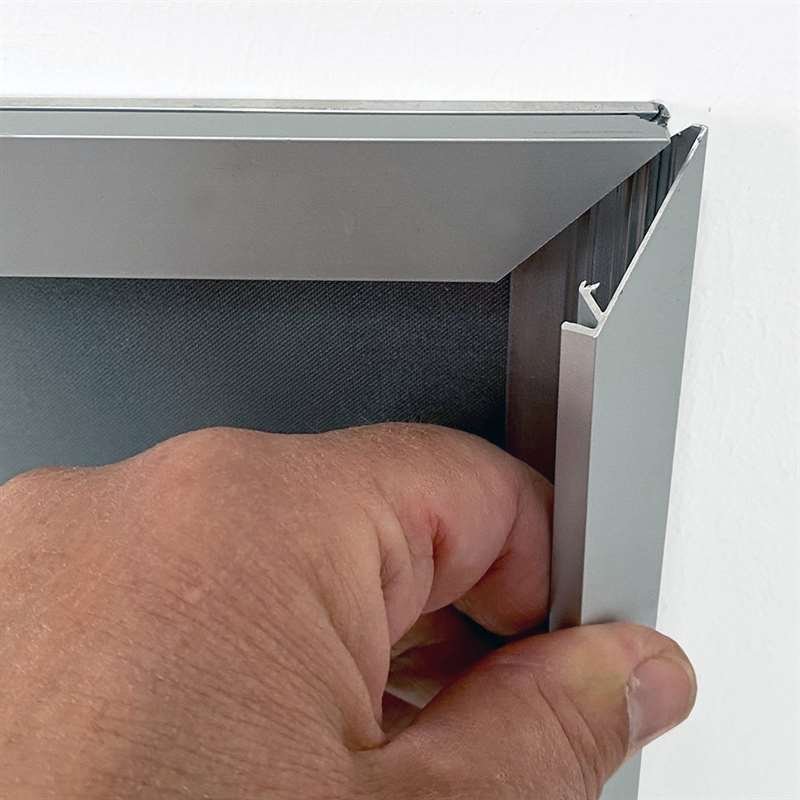 Klikramme med 20mm aluminium fladprofil, sølv - 50 x 70 cm #3