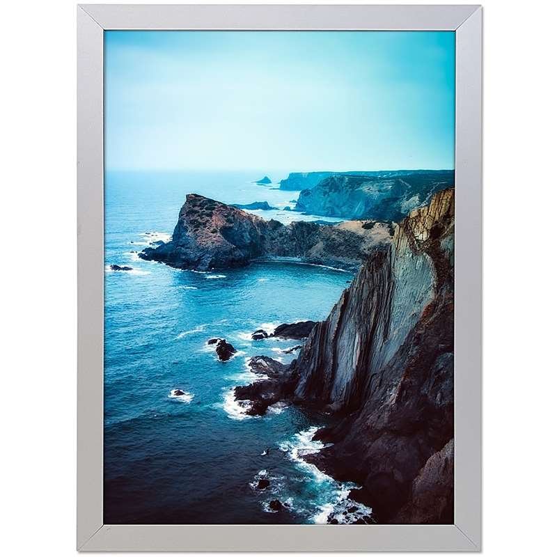 Klikramme med 20mm aluminium fladprofil, sølv - A1 #1
