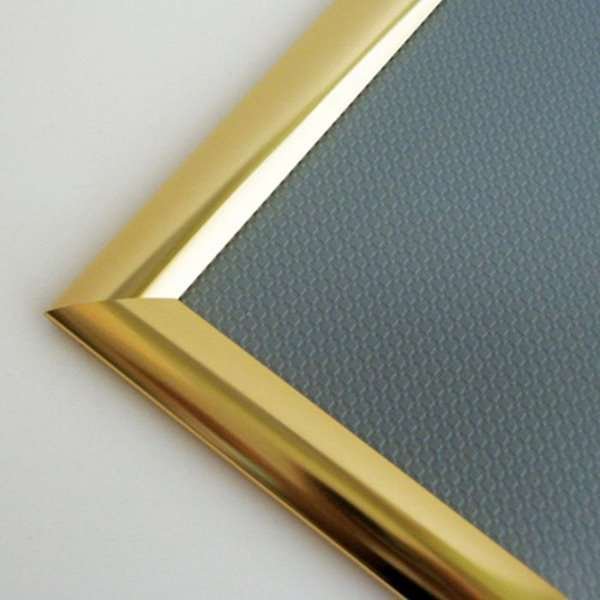 Klikramme med 25mm aluminium profil, guldpoleret - A1 #4