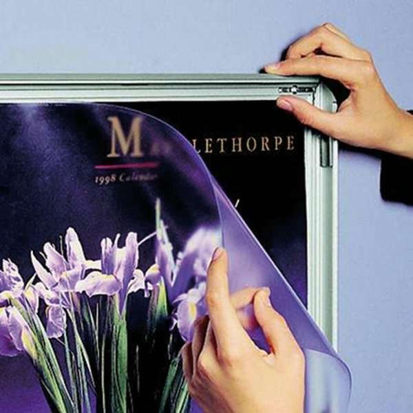 Klikramme med 32mm aluminium fladprofil, sort - 50x70cm #5