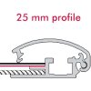 Klikramme med 25mm aluminium profil, krom - A4 #3