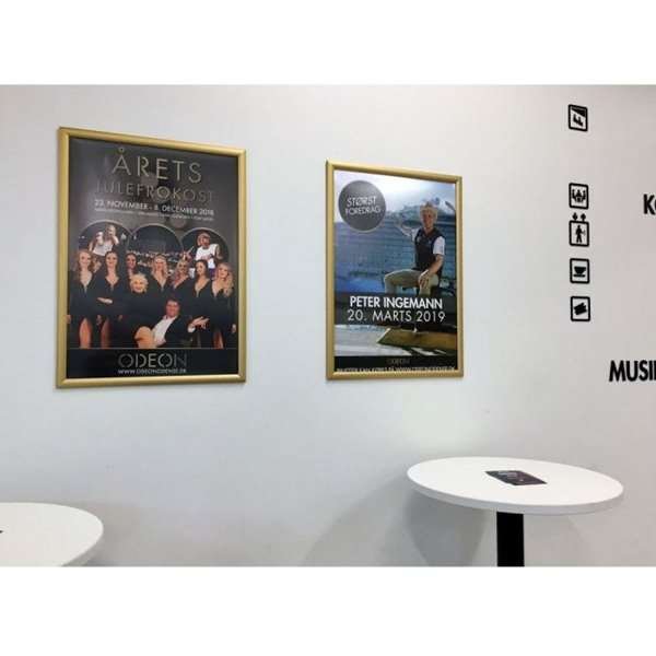 Klikramme med 25mm aluminium profil, guld - 50x70 cm #7