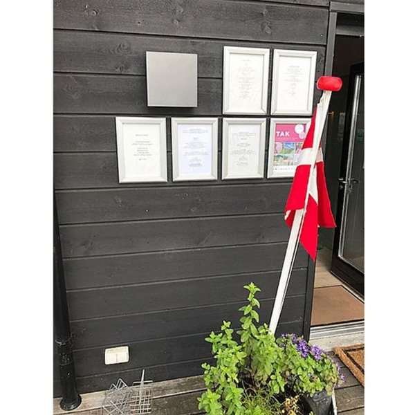 Klikramme med 32mm aluminium fladprofil, sølv - A4 #10