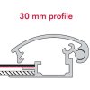 Klikramme med 30mm aluminium profil, sølv - A2 #9