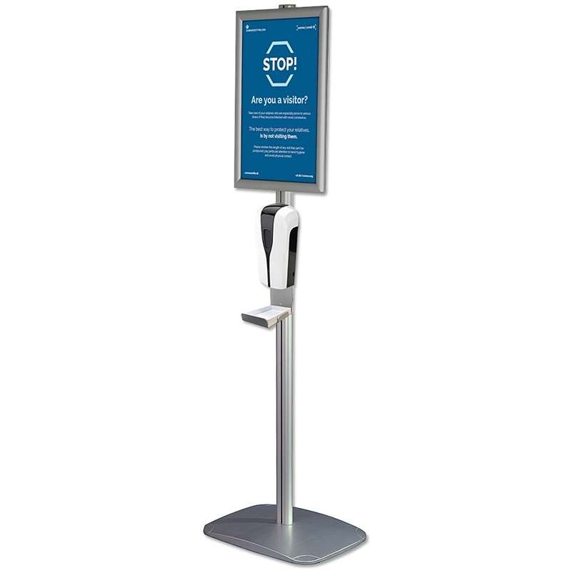 Mini Multi Stand med 1000ml sprit dispenser, drypholder og bakke samt Klikramme A3 #1