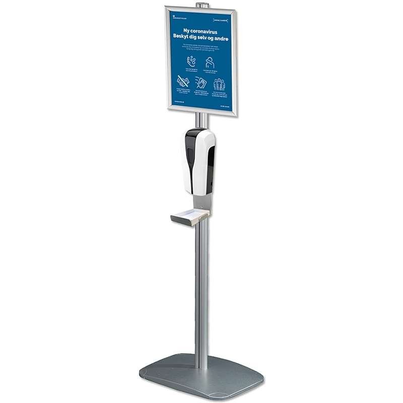 Mini Multi Stand med 1000ml sprit dispenser, drypholder og bakke samt Klikramme A4 #1