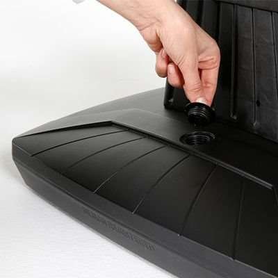 Plast Board with Foot - sort vandtank - sølv top #8