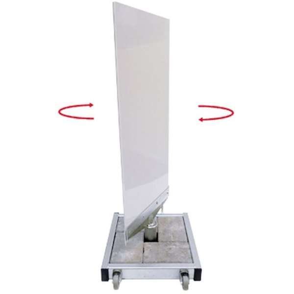 Outdoor Spin-Sign Gadeskilt - 40x79 cm - hvid #2