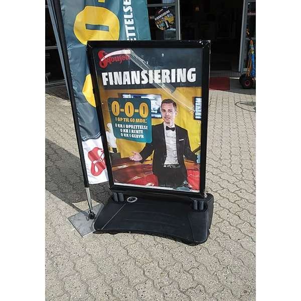 Wind-Sign Waterbase Budget Gadeskilt - 70x100 cm - sort