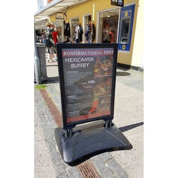 Wind-Sign Waterbase Budget Gadeskilt - 70x100 cm - sort