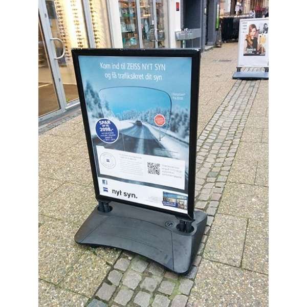 Wind-Sign Waterbase Budget Gadeskilt - 70x100 cm - sort