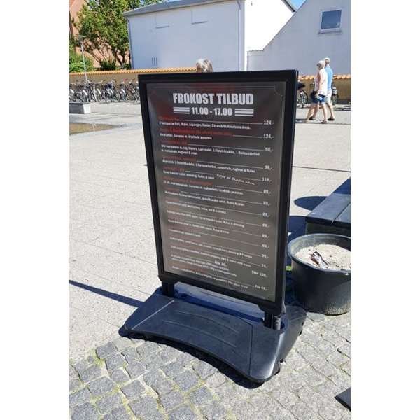 Wind-Sign Waterbase Budget Gadeskilt - 70x100 cm - sort