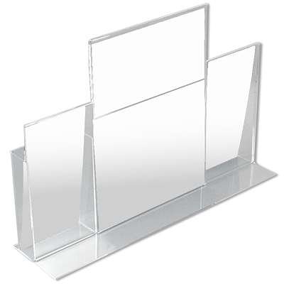 T - Menukortholder med holder til m65 brochurer vertikal - A4 - 21x29.7 cm #3