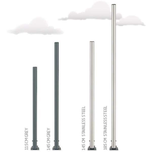 Pole Stand Ø 5cm - 115cm - Grå #7