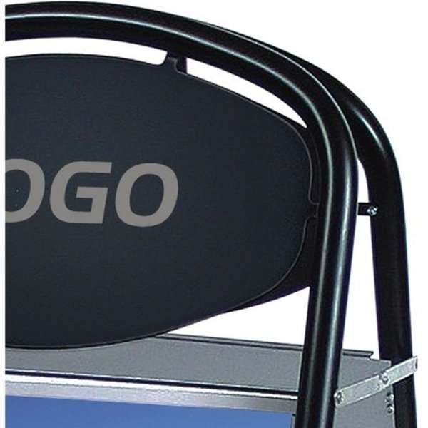 Expo Ellipse Gadeskilt med logoplade - 50x70 cm - sort #2