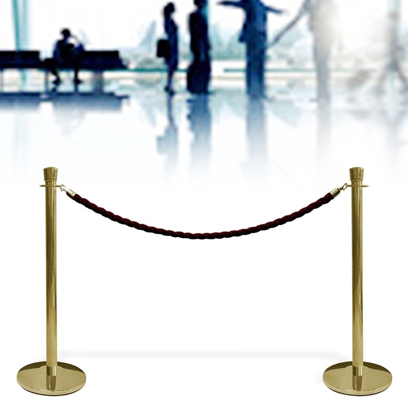 Reb til Afsp&aelig;rringsstolpe, Crowd Barrier, 150 cm, Sort