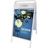 Expo Sign Gadeskilt med logoplade - 70x100 cm - hvid #5