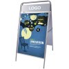 Expo Sign Gadeskilt med logoplade - 70x100 cm - sølv #2