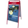 Expo Sign Gadeskilt med logoplade - A1 - rød #2