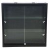 Vitrine glasskab - Showcase Wall Duo glasmontre med LED lys og lås - sort #7