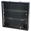 Vitrine glasskab - Showcase Wall Duo glasmontre med LED lys og lås - sort #6
