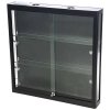 Vitrine glasskab - Showcase Wall Duo glasmontre med LED lys og lås - sort #1