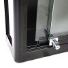 Vitrine glasskab - Showcase Wall Duo glasmontre med LED lys og lås - sort #4