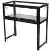 Vitrine glasskab - Showcase Desk Duo glasmontre med LED lys og lås - sort #1