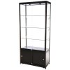 Vitrine glasskab - Showcase Tower Duo glasmontre med underskab, LED lys og lås - sort #6