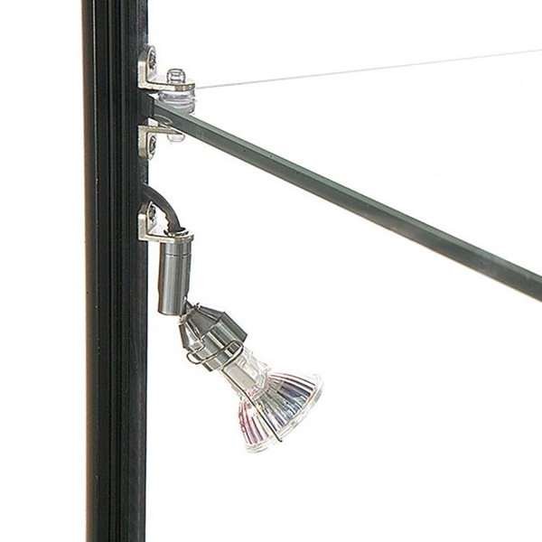 Vitrine glasskab - Showcase Tower Duo glasmontre med underskab, LED lys og lås - sort #3