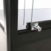 Vitrine glasskab - Showcase Tower Duo glasmontre med underskab, LED lys og lås - sort #7