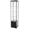 Vitrine glasskab - Showcase Tower Solo glasmontre med underskab, LED lys og lås - sort #7