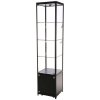 Vitrine glasskab - Showcase Tower Solo glasmontre med underskab, LED lys og lås - sort #1