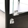 Vitrine glasskab - Showcase Tower Solo glasmontre med underskab, LED lys og lås - sort #9