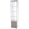 Vitrine glasskab - Showcase Tower Solo glasmontre med underskab - sølv #2