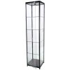 Vitrine glasskab - Showcase Tower Solo glasmontre med LED lys og lås - sort #8