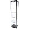 Vitrine glasskab - Showcase Tower Solo glasmontre med LED lys og lås - sort #1