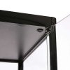Vitrine glasskab - Showcase Tower Solo glasmontre med LED lys og lås - sort #9