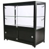 Vitrine glasskab - Showcase Counter Duo glasmontre med underskab, LED lys og lås - sort #1
