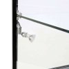 Vitrine glasskab - Showcase Counter Duo glasmontre med underskab, LED lys og lås - sort #3