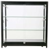 Vitrine glasskab - Showcase Counter Duo glasmontre med LED lys og lås - sort #2