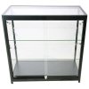 Vitrine glasskab - Showcase Counter Duo glasmontre med LED lys og lås - sort #9