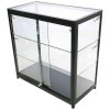 Vitrine glasskab - Showcase Counter Duo glasmontre med LED lys og lås - sort #8